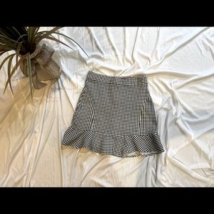 Girls’ Black and White Gingham Skirt